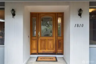 Covered porch welcomes you home
