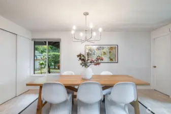 Spacious dining area that opens to kitchen