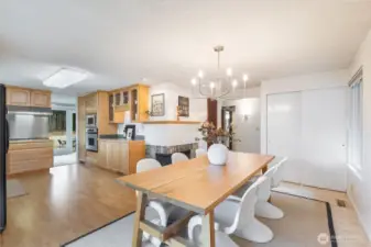 Great flow - from kitchen to dining. And easy access through to living and backyard