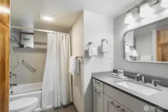 Full hallway completely updated bathroom