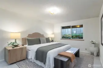 Large primary suite with ensuite bath and large closet