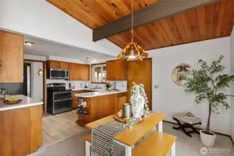 Dining nook off kitchen