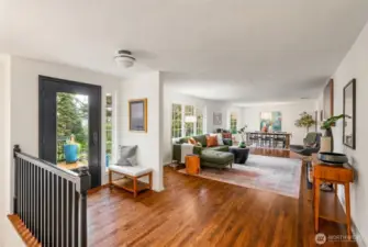 Entry way and living room