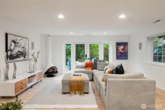 Lower level living area