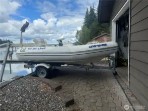 Sample boat that this Crane can lift into the water.