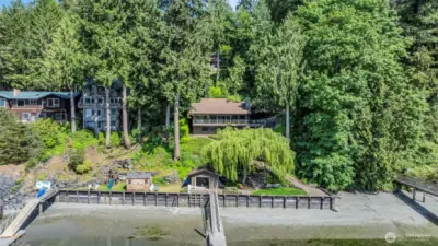 Secluded waterfront setting, Boathouse, bulkhead and dock