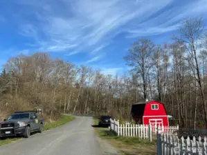 The lot looking east on Mt Entrance Road