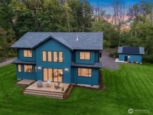 Set on 5.33 private acres, this artisan-crafted estate delivers a refined blend of luxury, privacy, and Northwest elegance.