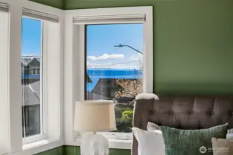 Wonderful Puget Sound and Olympic Mountain views from the 2nd floor primary suite.