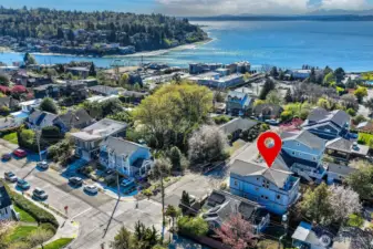 Incredible Sunset Hill location! Overlooking Shilshole Bay, near Golden Gardens, Ballard Locks,   and just 2 blocks to favorite dining, drinks, sweets and services.