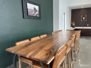 Large wood dining table
