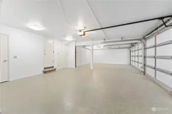 4 car garage with workshop and space to create the perfect wine cellar.