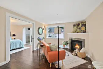 Living Room with Gas Fire Place