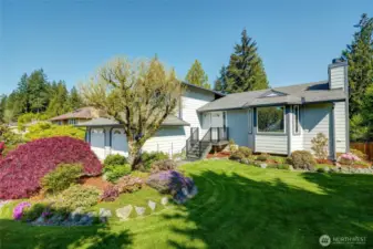Beautifully landscaped.