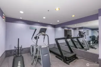 Well equipped exercise room with bath on first floor!