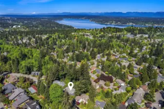 And another view of the home looking towards the Cascades.