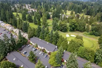 Aerial photo of the golfcourse
