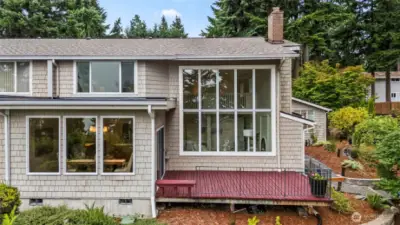Your own private deck, yard & view!