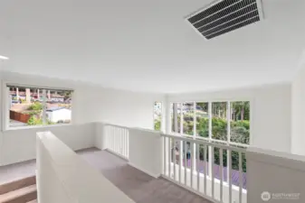 Loft style hallway.
