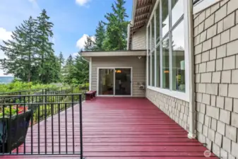 The back deck is nice and large for entertaining.