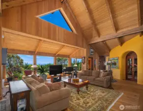 Olympic Mountains and BC views from the living room