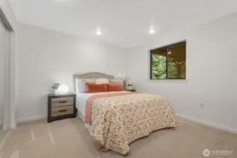 Good sized 4th bedroom on the lower level is perfect for family, teenagers, guests, or those just wanting their own space! New carpet & paint.