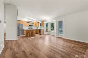Open concept kitchen/family room