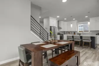 Enjoy a dedicated dining space just off the kitchen, perfect for weeknight dinners or hosting friends.