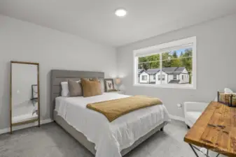 Roomy bedroom #2 is located right off of the loft flex space.