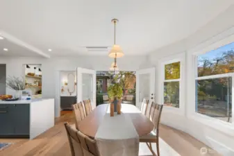 Stunning Dining Room with French Doors to Patio