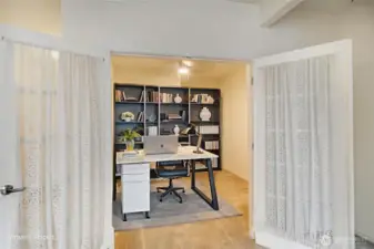 Den/Office with French doors