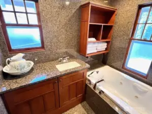 2nd Bath on upper level with jetted tub