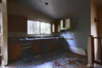 Upstairs kitchen area