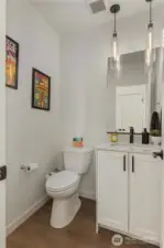 1/2 bath next to kitchen