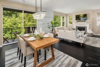 Updated lighting, engineered hardwood floors