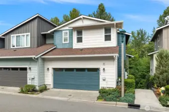 2 car garage with EV charger