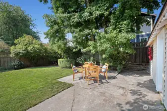 Relax on the patio in a private setting.
