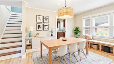 Dining area. [ Virtually Staged for Design Inspiration ]
