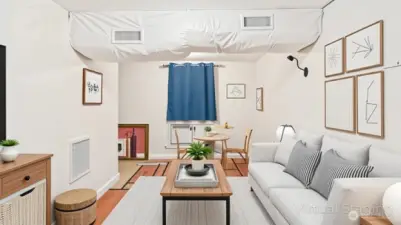 Living room (Lower Floor) [ Virtually Staged for Design Inspiration ]