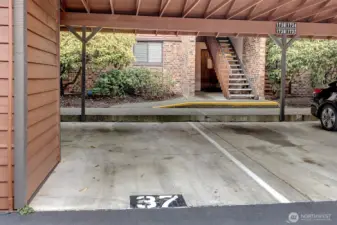 Covered parking is mere steps away from your front door.  No getting drenched when the rainy season starts!