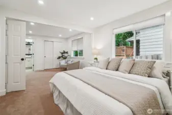 Buy the shoes! Dual closets give you ample room to store all your favorite fashions.