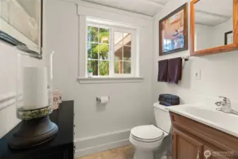 Lower level bath.