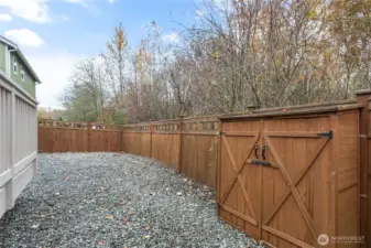 Store all of your yard implements in this handy storage shed.