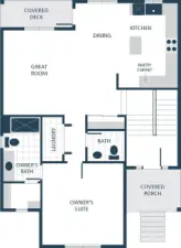 Photographs are for illustrative purposes only. Features, finishes, interior/exterior colors, landscaping and floorplan shown may vary from actual homes built.