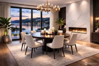 Artist rendering of your dining room