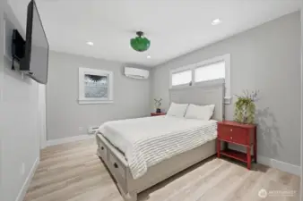 Primary bedroom on the main floor.