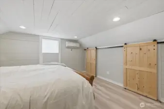 Bedroom 2 storage and closet space.