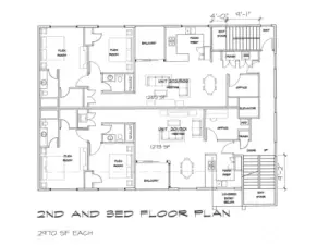 Floors #2 & #3 for New Proposed Bldg