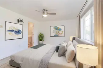 Virtually Staged Primary Bedroom