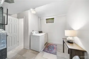 Open & roomy utility & laundry area.